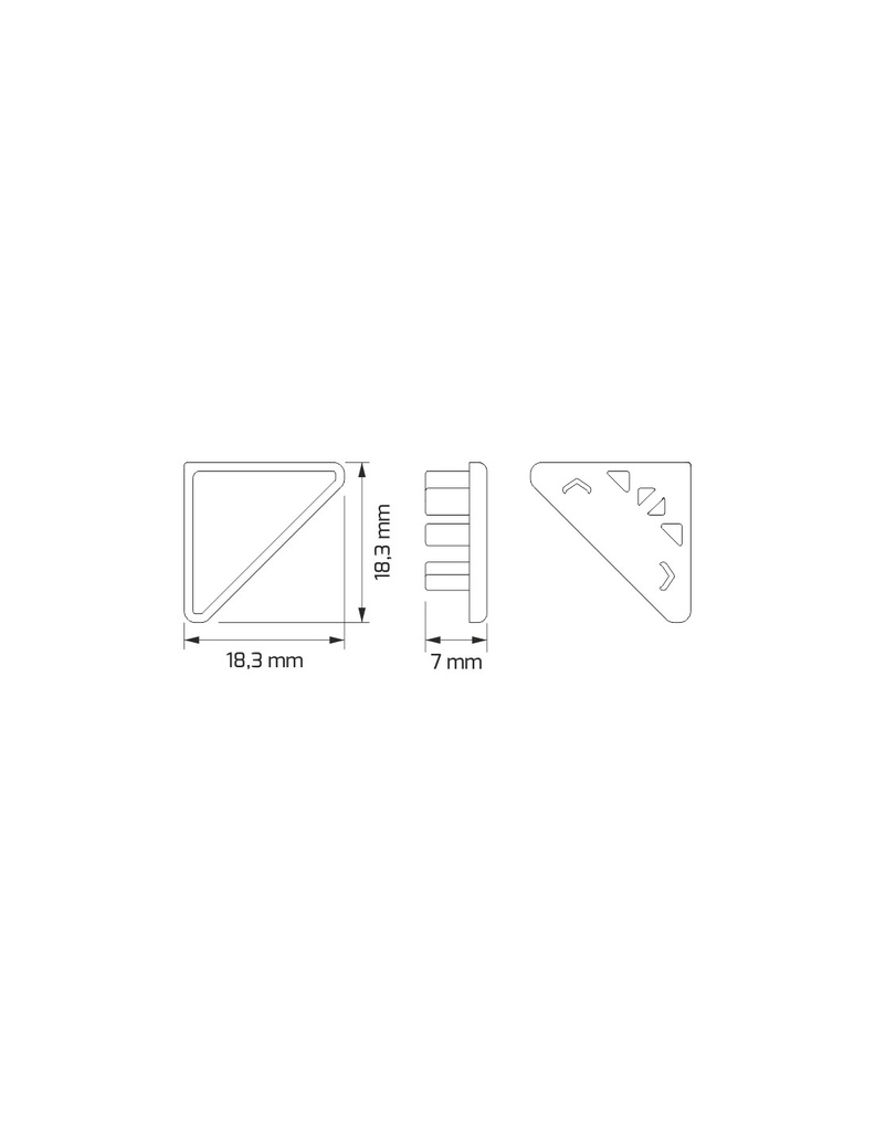 End cap CORNER LINE ( Grey )    OP2-ZASL-COR-SZ-01