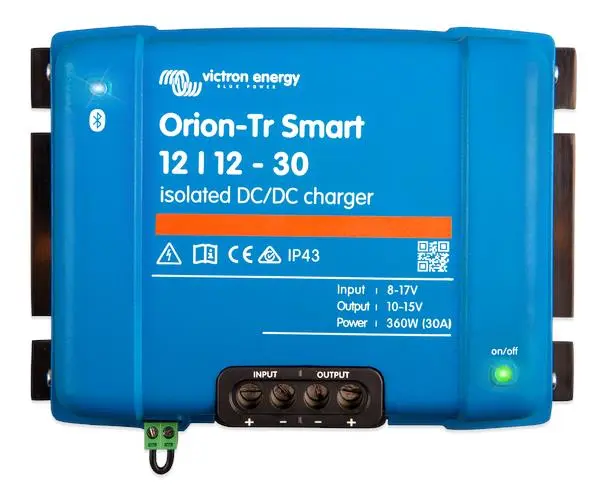 Victron Orion-Tr Smart DC-DC charger 12/12-30A ( 360W ) Isolated + Complete Wiring Kit 8m