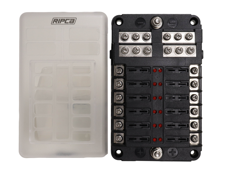 Ripca-Standard-Blade-Fuse-Box-With-Postitive-Negative-Busbars-LEDs-12-Way-2(1).png