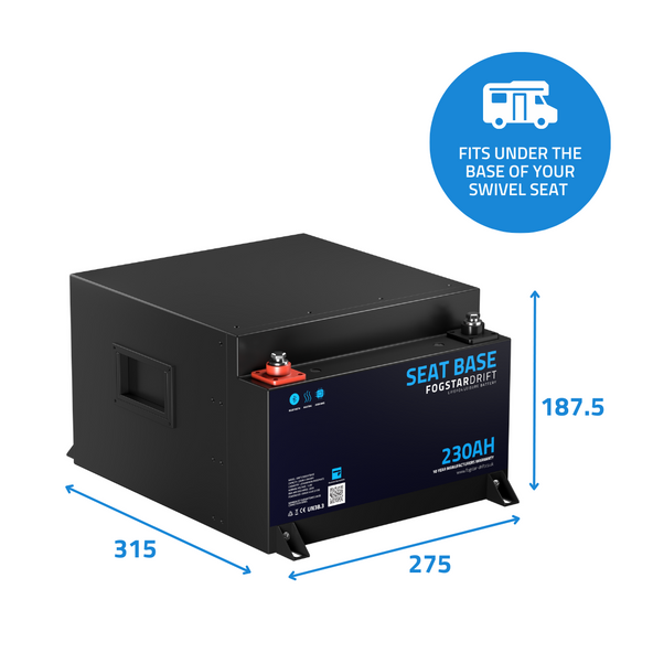 ** Fogstar SEAT BASE 12v 230Ah Lithium Leisure Battery ( With Active Balancer )