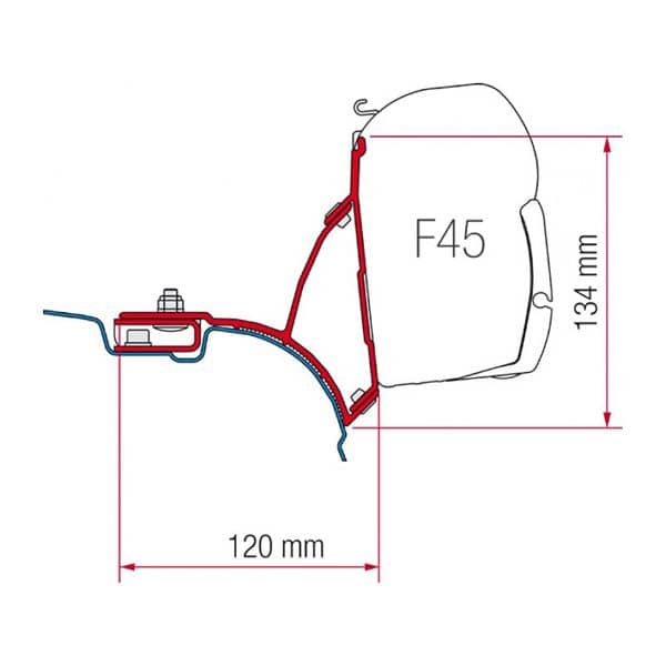 Fiamma VW T5/T6 Transporter MV Bracket Kit    17747