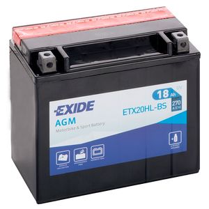 Exide ETX20HL-BS 12V AGM Motorcycle Battery ( YTX20HL-BS ) 18Ah 270cca   ETX20HL-BS