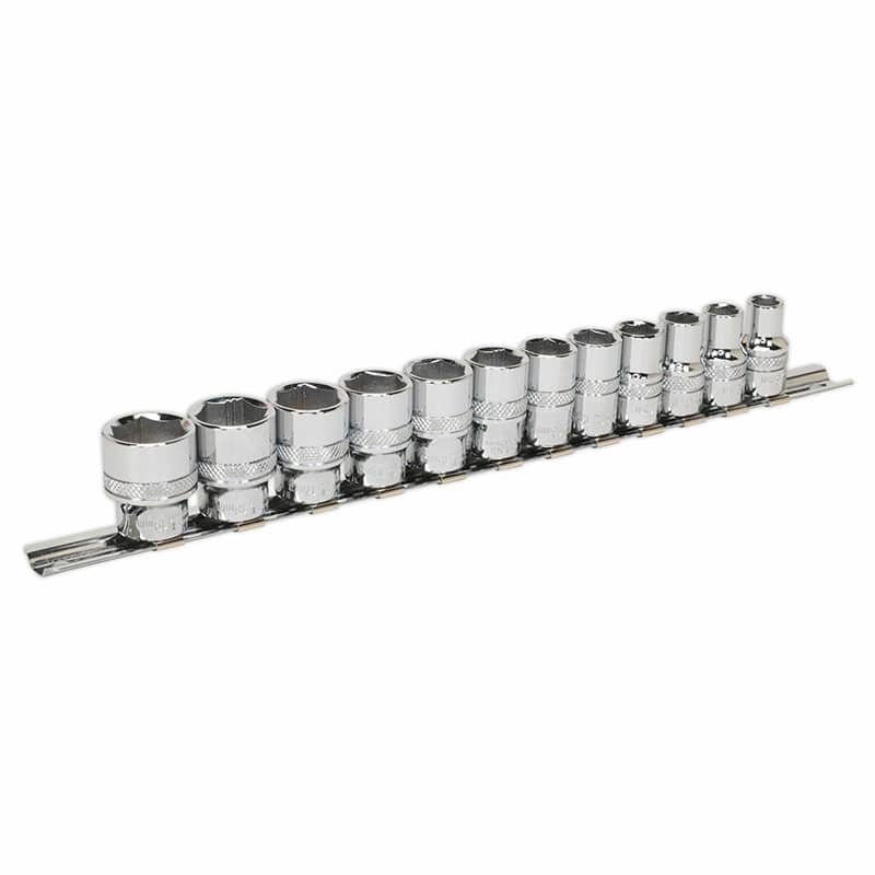 Sealey AK2741 Lock-On Socket Set 3/8" Square Drive, 6PT Metric, 12 Pieces   AK2741