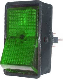 Large Rocker Switch 16A Green  -  SH19