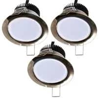 Chrome LED Downlight 3Pk