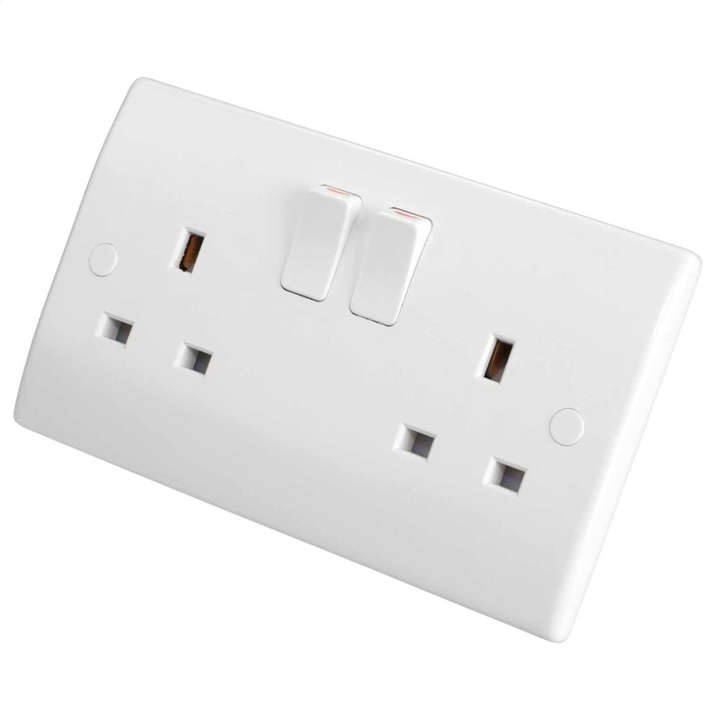 2 Gang DP Switched Socket  -  8025D