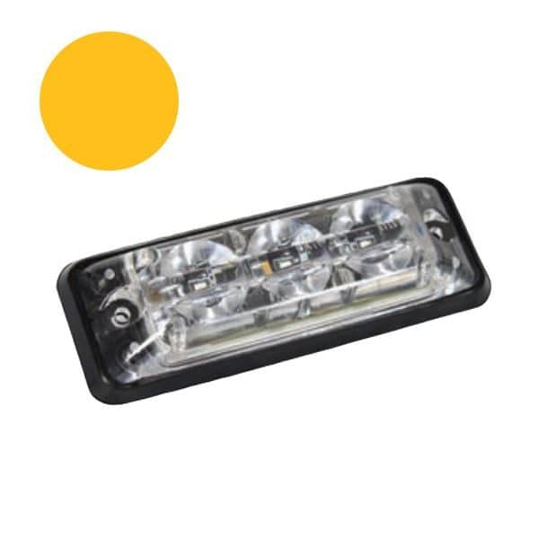 LED3SL 3 LED Strobe Warning Light Amber    LED3SLA