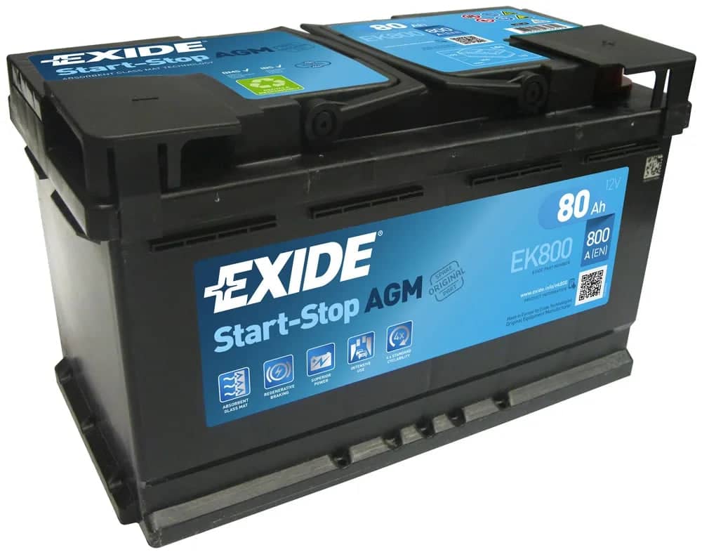 Exide Plain Box AGM 115 80ah 800cca    AGM80