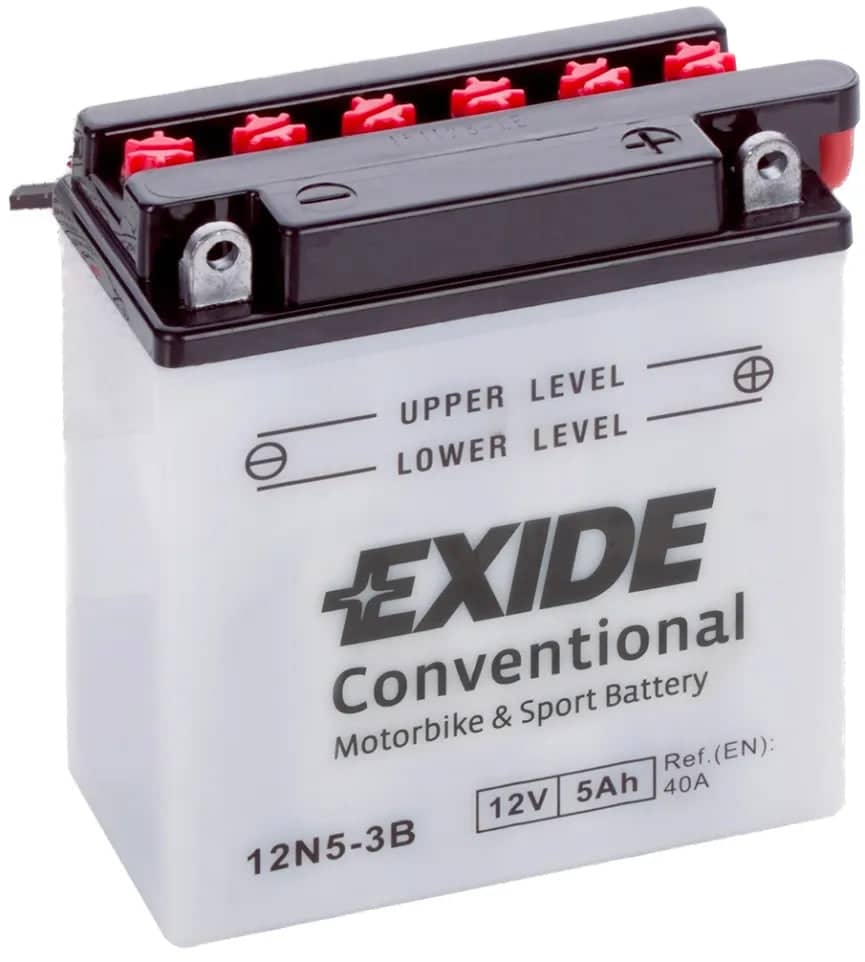 Exide 12N5-3B 12V Motorcycle Battery 5Ah 40cca   12N5-3B