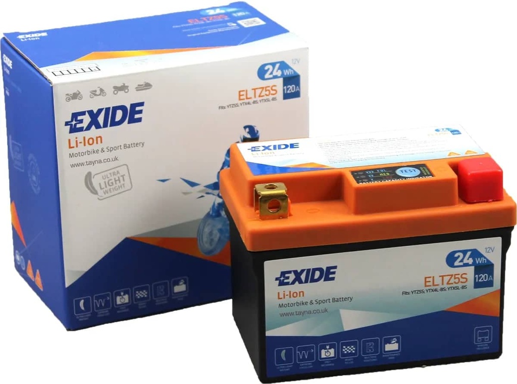 Exide ELTZ5S 12V Lithium Motorcycle Battery ( YTZ5S )   ELTZ5S