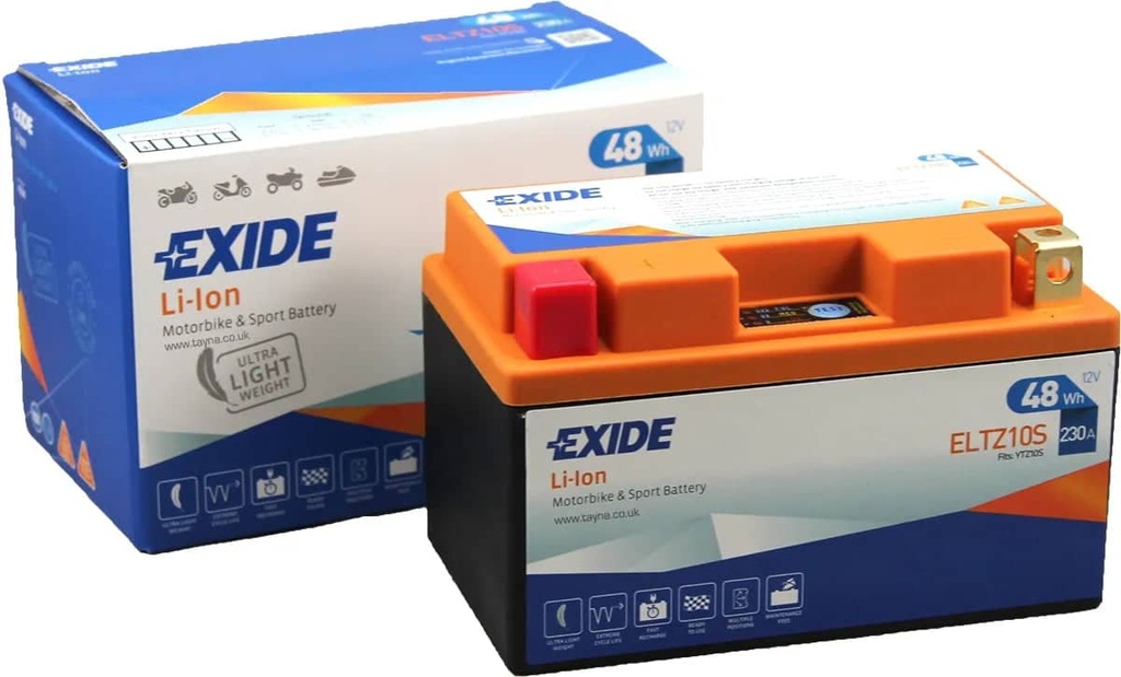 Exide ELTZ10S 12V Lithium Motorcycle Battery ( YTZ10S )   ELTZ10S