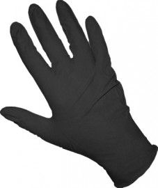 Latex Gloves Black X/Large ( Box 100 )    GLV8