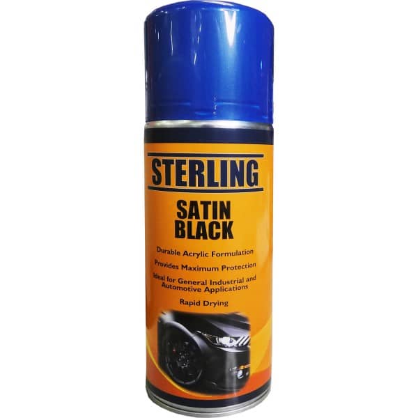 Satin Black Paint 400ml Spray    LS9