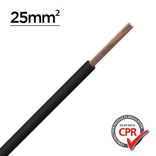 25mm Tri Rated Cable Black