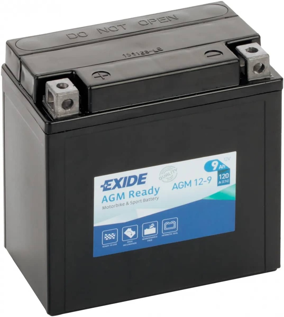 Exide AGM12-9 12V Motorcycle Battery ( 4913 )    AGM12-9