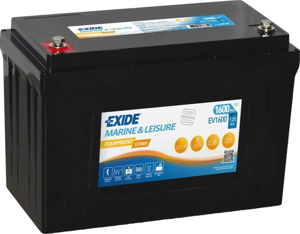 Exide EV1600 12V Li-Ion Marine and Leisure Battery   EV1600