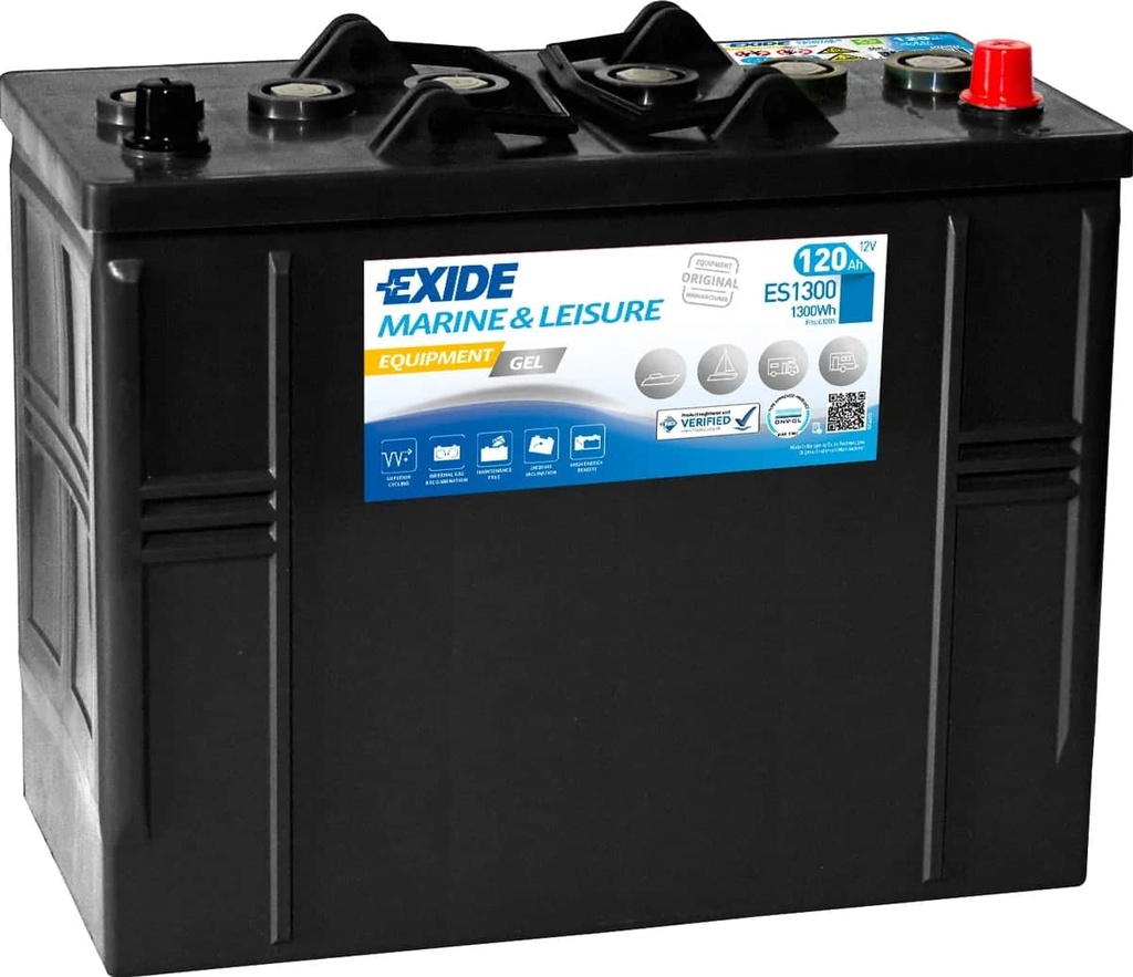 Exide ES1300 ( 655 ) Equipment GEL Marine and Leisure Battery 120Ah   ES1300