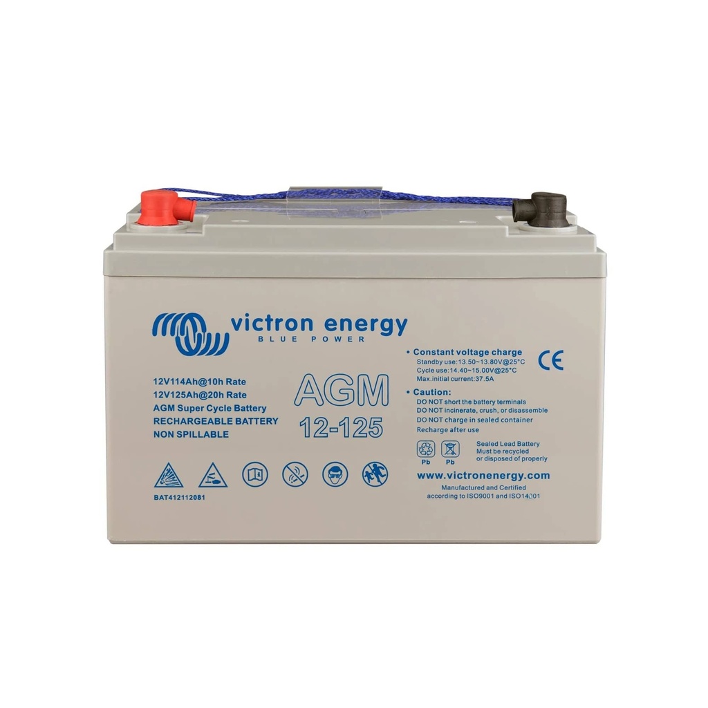 Victron AGM Super Cycle Battery 12V/125Ah (M8)   BAT412112081