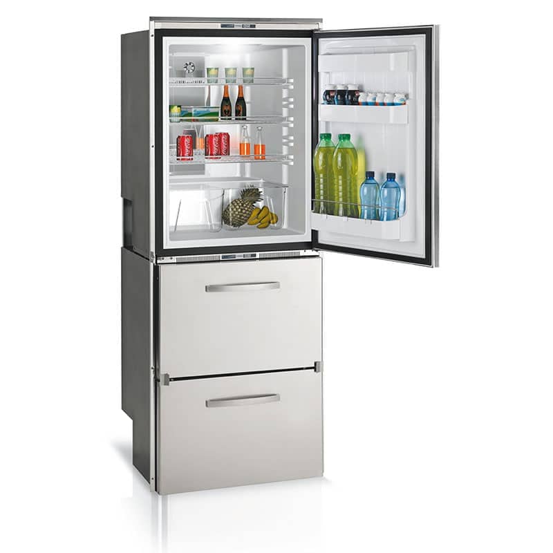 301L S/S Larder Fridge with 2 Drawer Freezer and Sea Lock Catch DW360BTX  VFDW360.2BTXPFTMVOCX