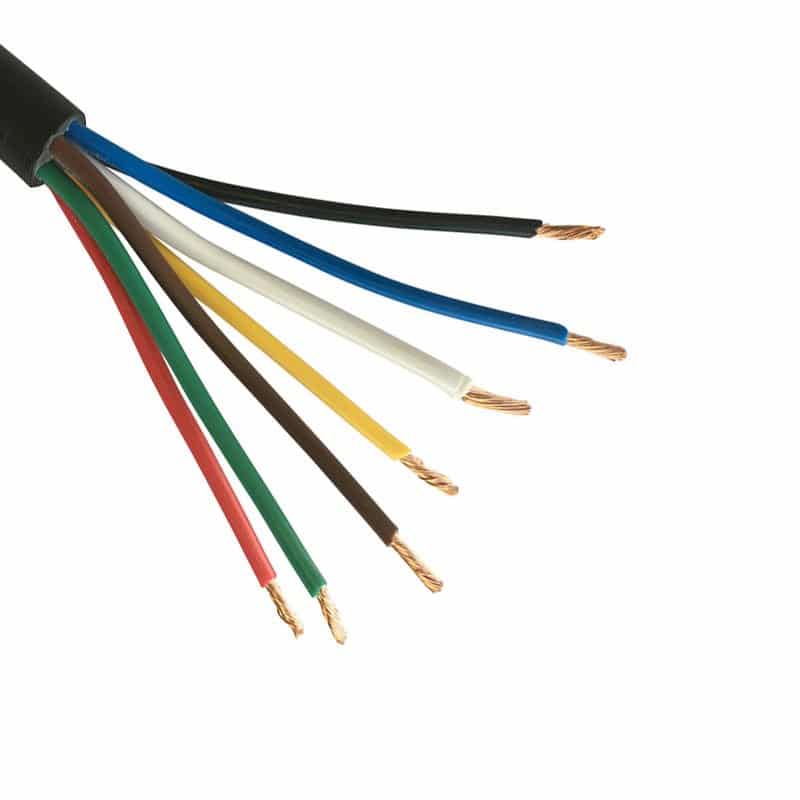 7 Core Automotive High Temp Thinwall Cable - 0.5mm 11A   C700TW-100B