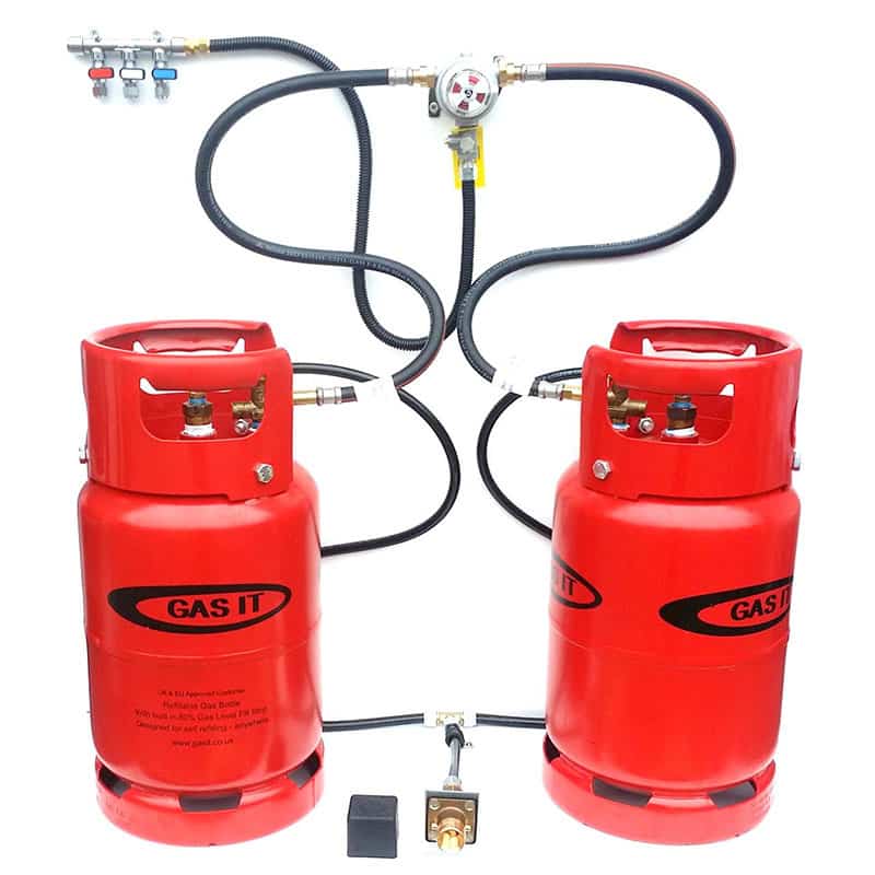 GAS IT 2x6kg Refillable LPG Complete System - 400286