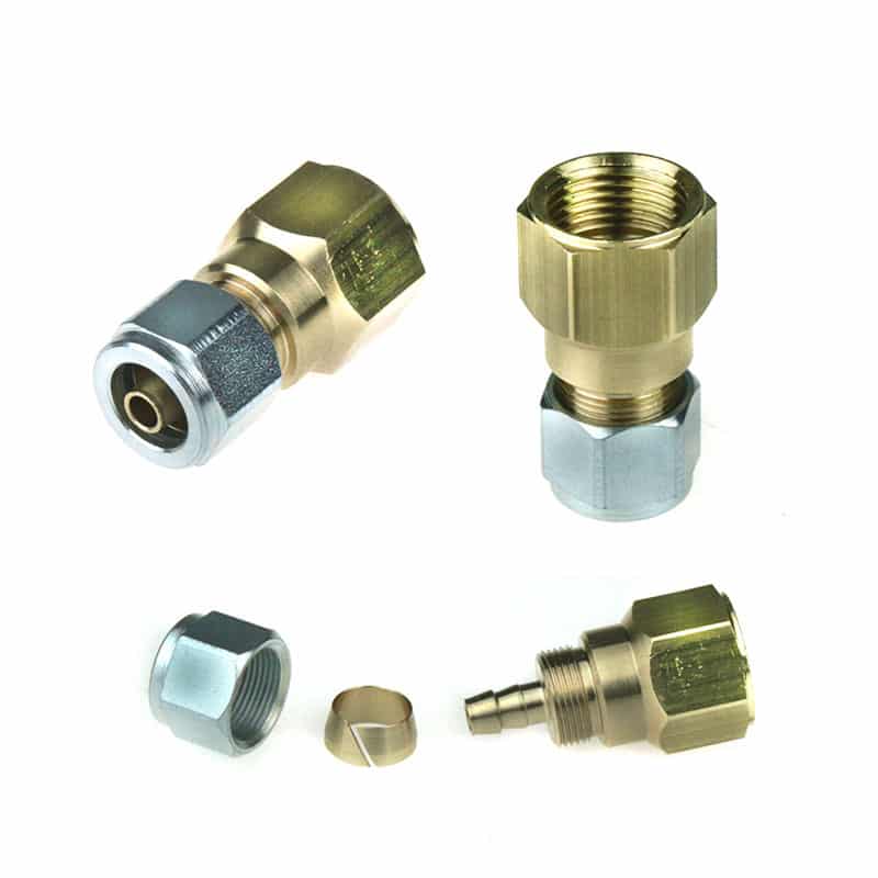 3/4" UNF JIC 4 Hole to Polypipe 8mm Adapter - 215.1009