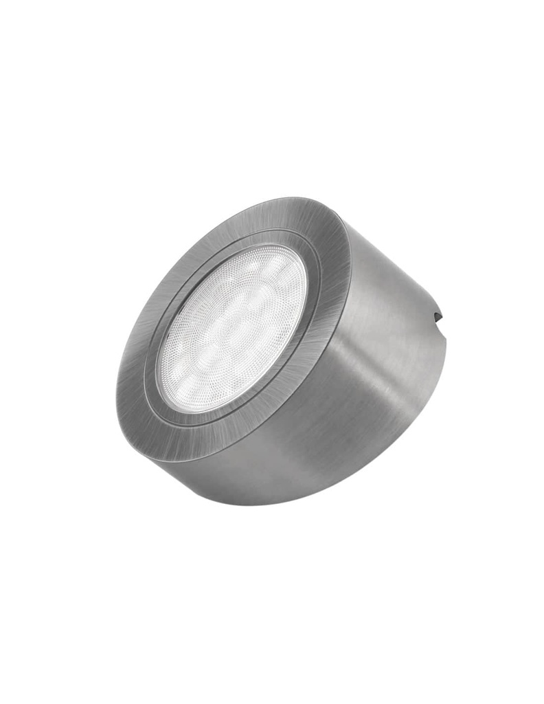 Oval SLANT Surface Mount - Brushed Steel Cool White 60K   OVAL-2W-SD-SK-60K-01