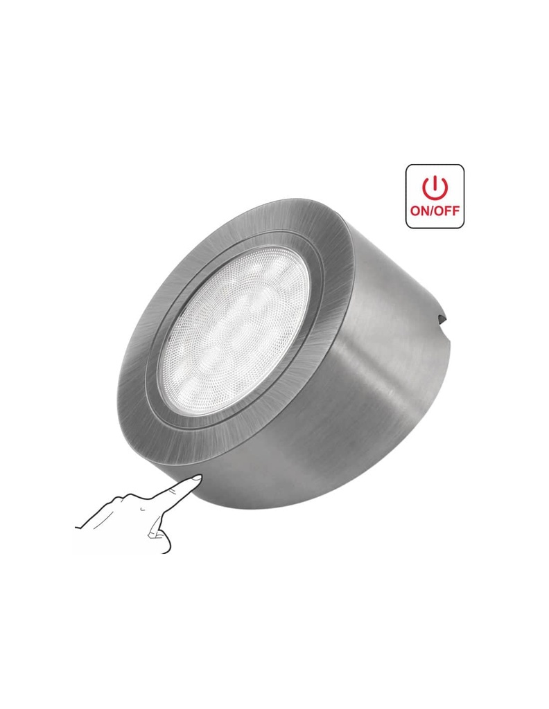 OVAL SLANT MASTER - Brushed Steel Warm White 30K   OVAL-2W-SD-SK-30K-1M