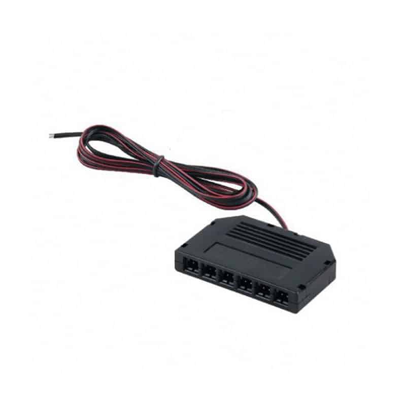 6-point splitter MINI Black   OKSZ-2M-LED-6-CZ-V02