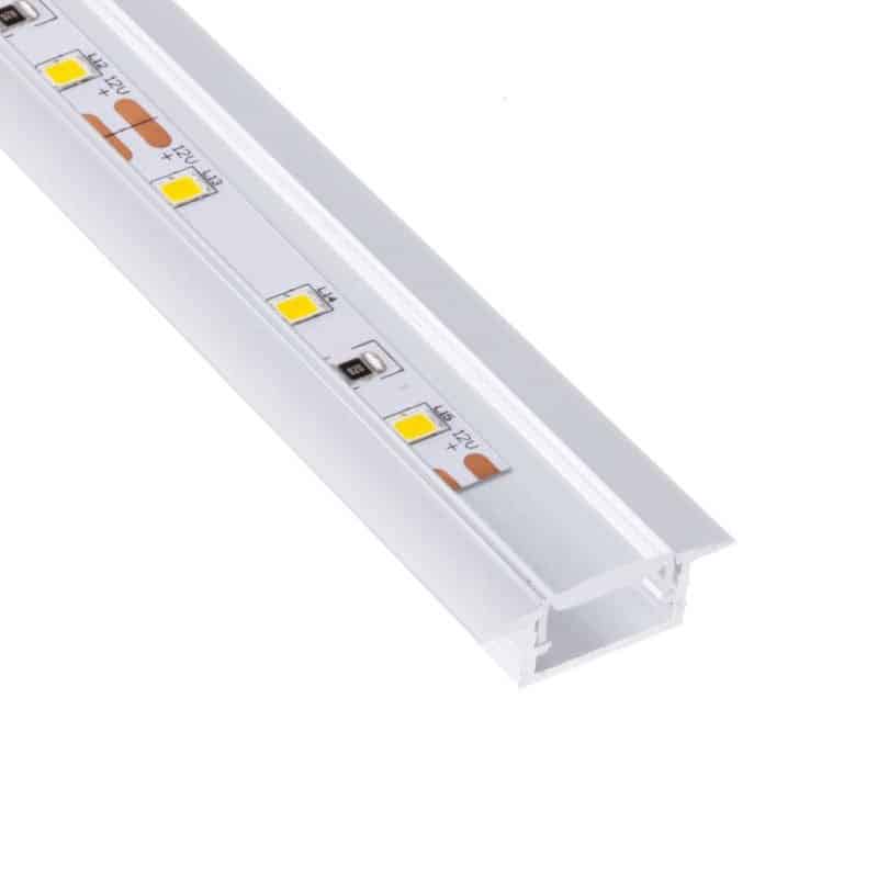 LED Profile INLINE Mini XL Aluminium/Transparent   PROF-INLINEM-XL-TR-2M-W