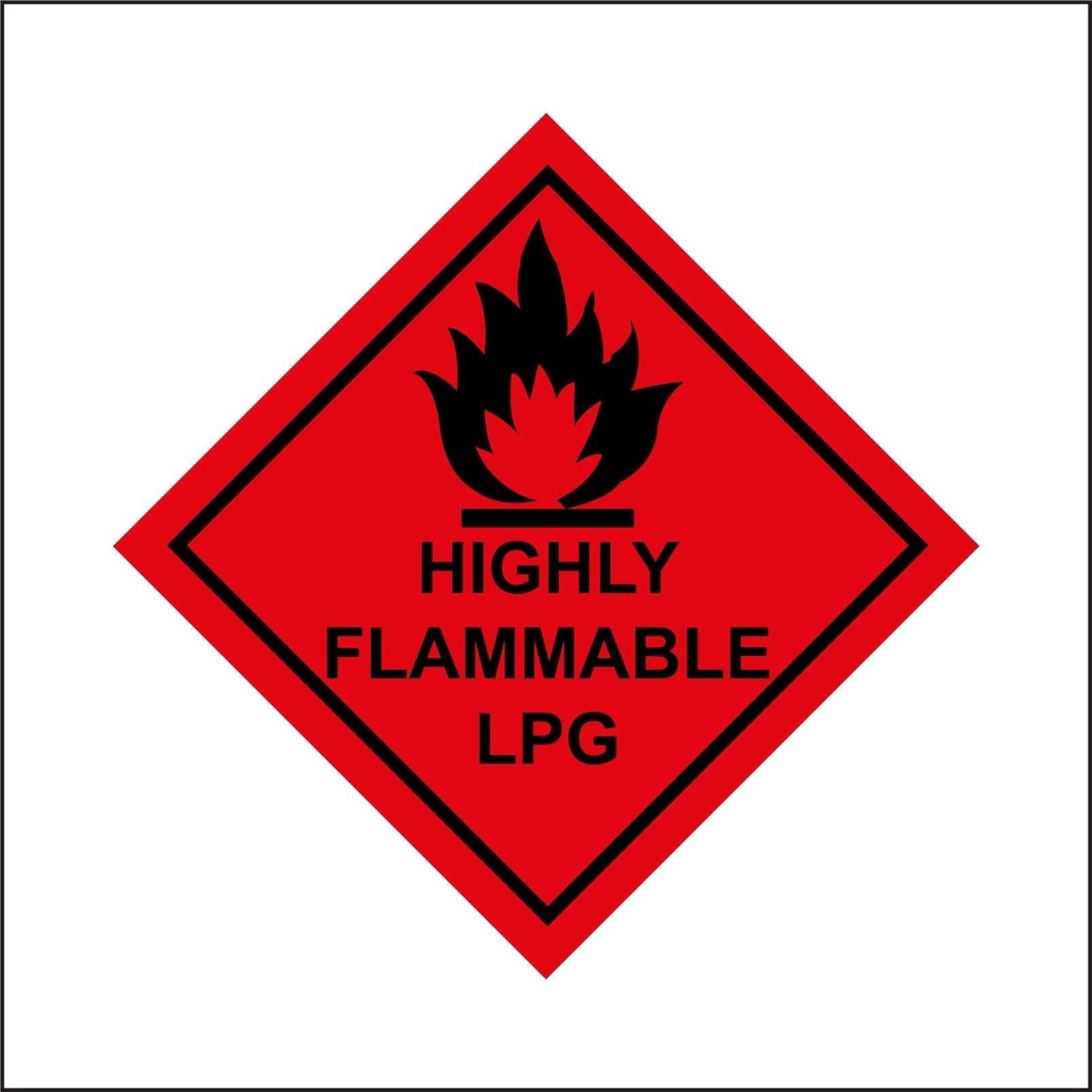 LPG Hazard Sticker    HA030