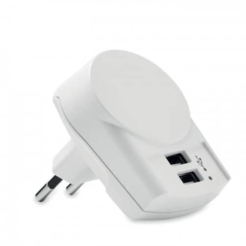 Euro USB Charger White    TRA-USB-BI-01