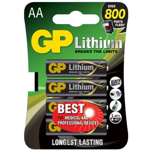 GP Lithium AA ( 4 )    GPPCL15LF005