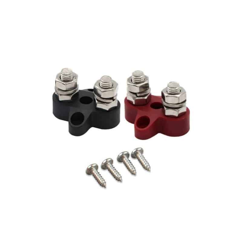 Victron Dual Terminal Stud M8-linked set (1 red/1 black)   VBB413020010