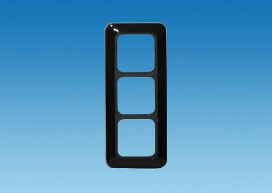 C-line Gloss Black CT Range 3 Way Face Plate    PO403