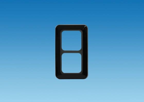 C-line Gloss Black CT Range 2 Way Face Plate    PO402