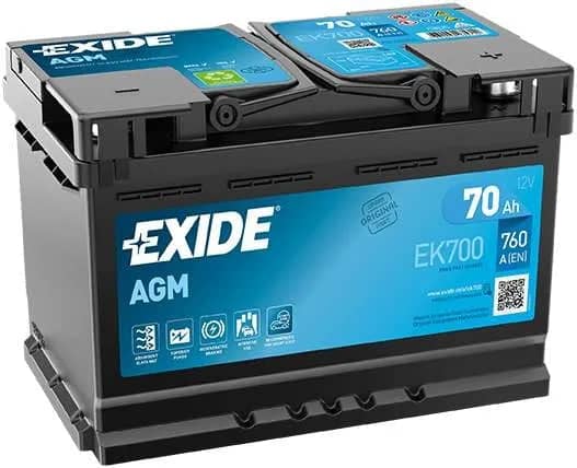 Exide Plain Box AGM 096 70ah 760cca    AGM70