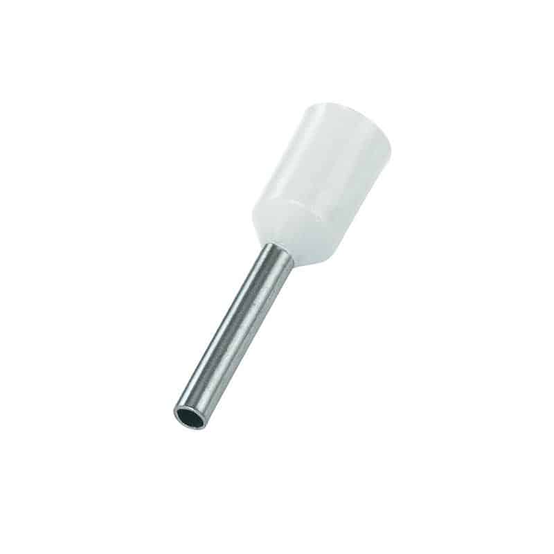 Cord End 0.5mm White French T-Range Single Unit   CE0.5A