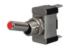 Heavy Duty Red LED On/Off Metal Toggle Switch   SH37