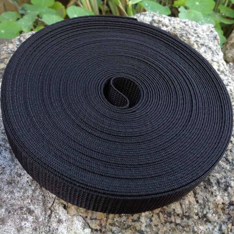 38mm Webbing Black Textured per metre    web40mmblk