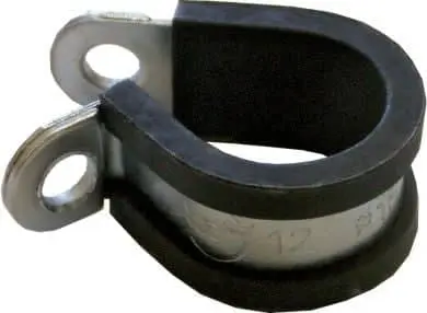 Stainless Steel Rubber Lined P-Clip 8mm ( Single )