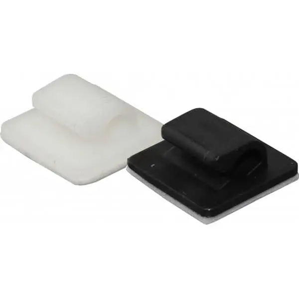 Self Adhesive Cable Clip 10mm Black ( Single )    CCP2-B