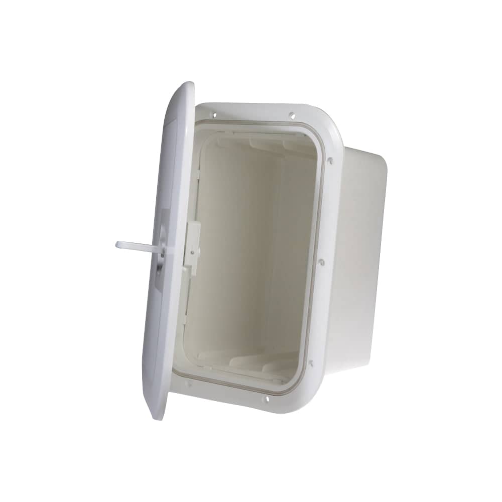 Lockable Hatch with Box 380mm x 280mm WHITE &    BOX1-L1