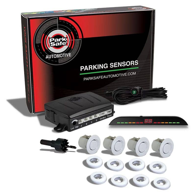 Front Parking Sensor Kit with LED Display White PS546WBUZZ