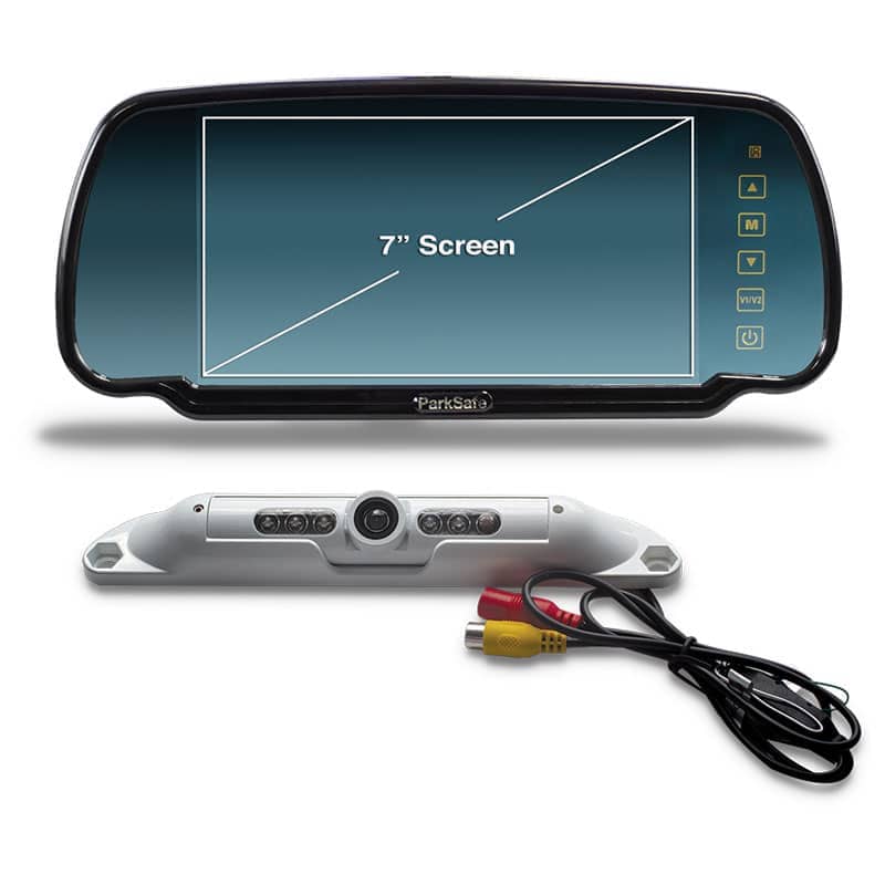 Strip Bar Camera & 7” Clip On Mirror Monitor White PS7006C23W