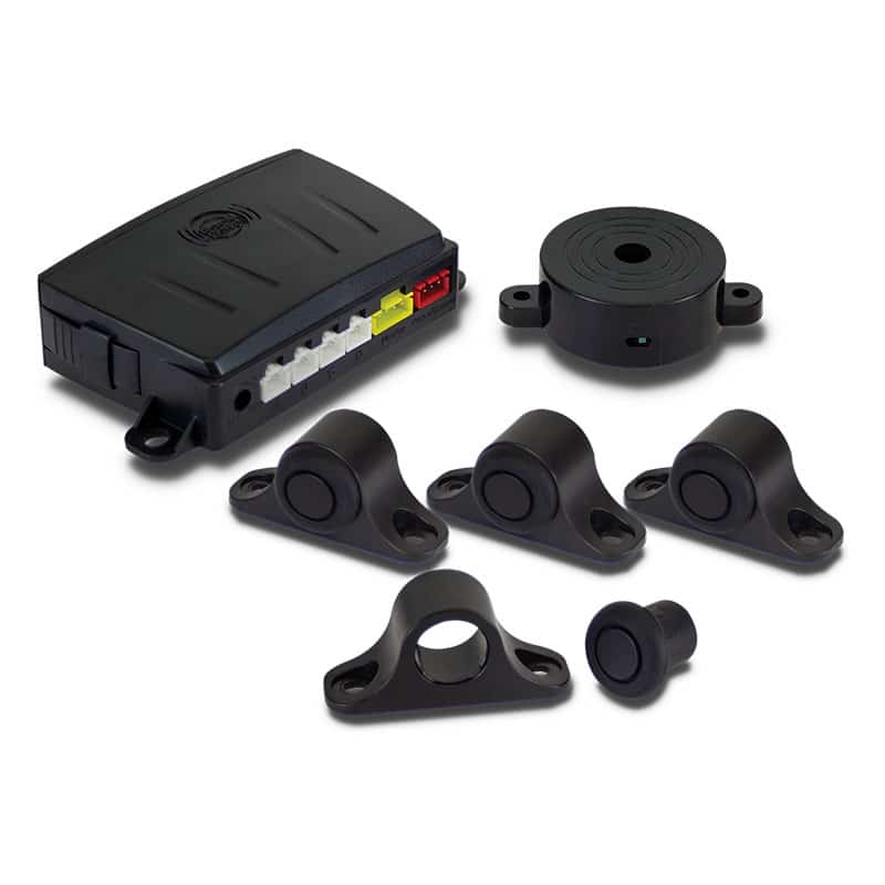 Commercial Vehicle Parking Sensor Kit Black Angled Rubber Sensor Heads with Underhung Bracket PS1140