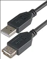 USB 2.0 A Male to A Female Cable 5m Black - CS30618