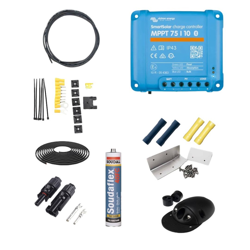 Complete Solar Wiring Kit Black - 5W - 120W Smart MPPT