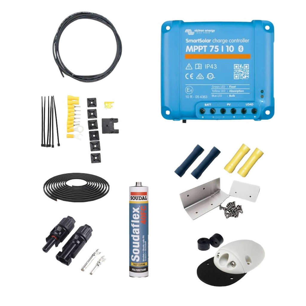 Complete Solar Wiring Kit White - 5W - 120W Smart MPPT