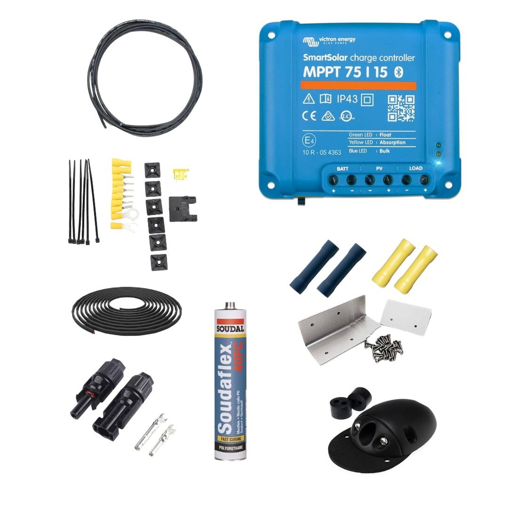 Complete Solar Wiring Kit Black - 125W - 200W SMART MPPT